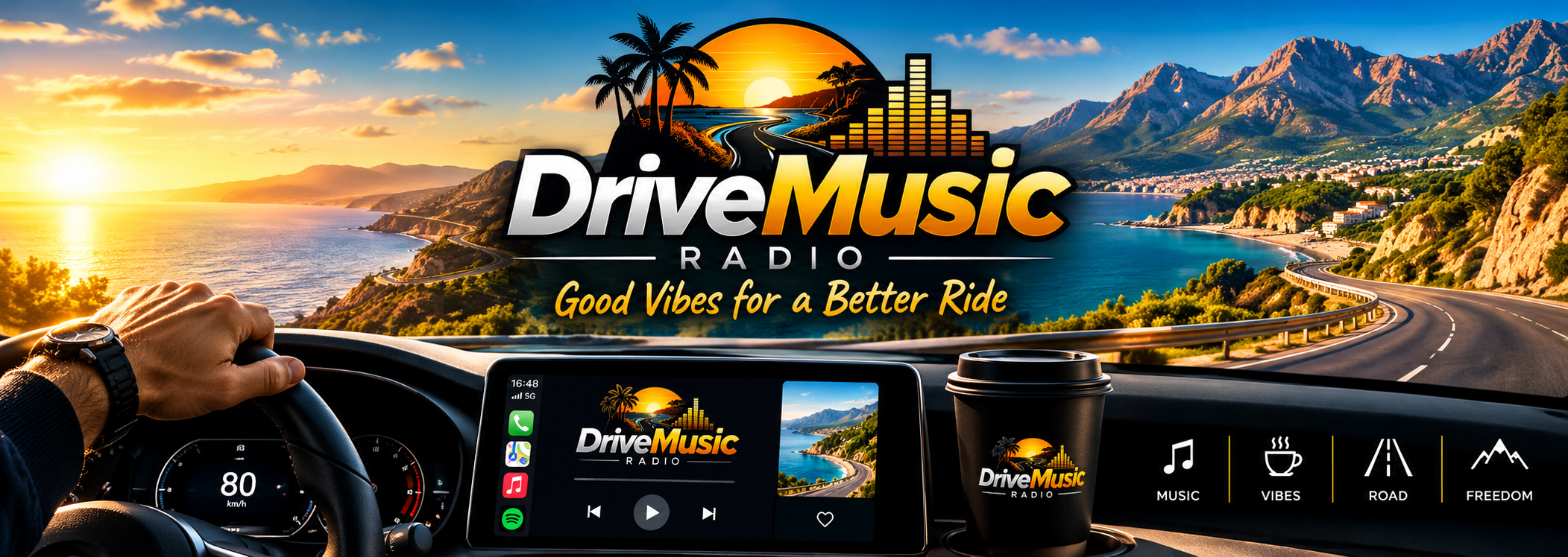 DriveMusic Radio coastal road trip